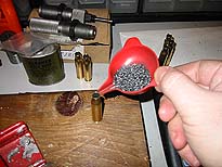 Fill case - use a funnel for best results