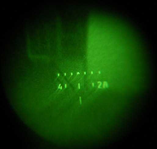 1PN58 scope reticle at night